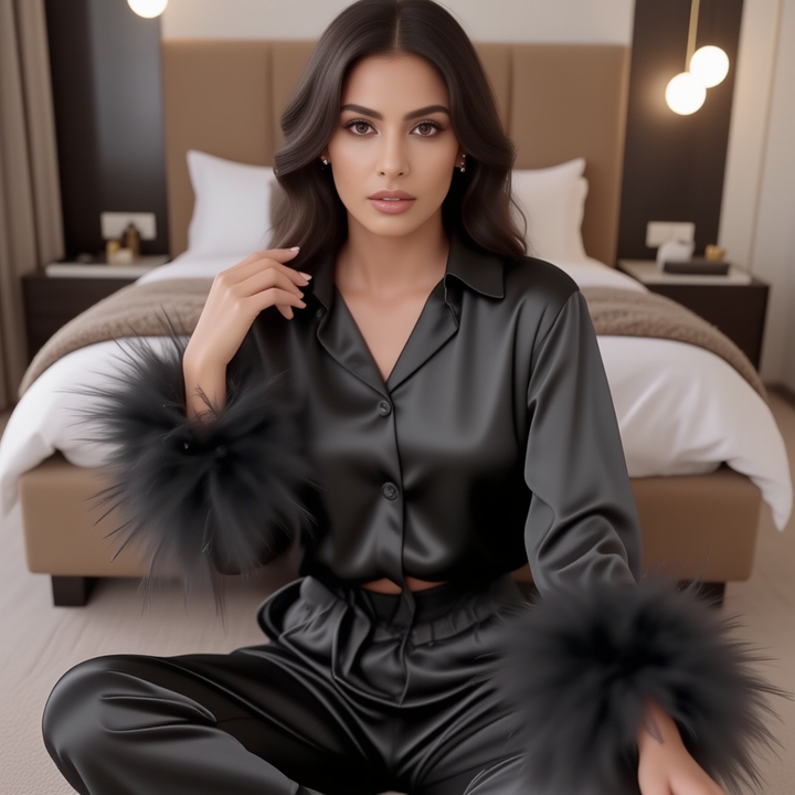 Levoire | Ensemble De Vêtements De Nuit En Satin Pour Femmes