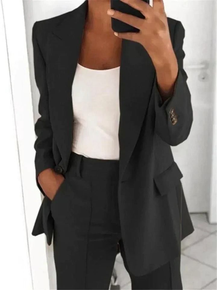 Levoire | Ensemble De Pantalon Élégant Et De Veste Pour Femmes Musta
