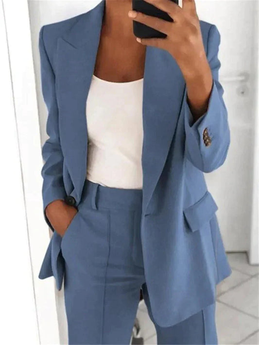 Levoire | 2 Piece Blazer Suit Femme Bleu clair