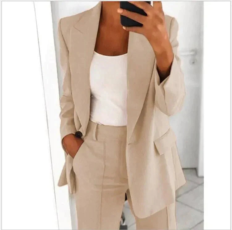 Levoire | 2 Piece Blazer Suit Femme Beige