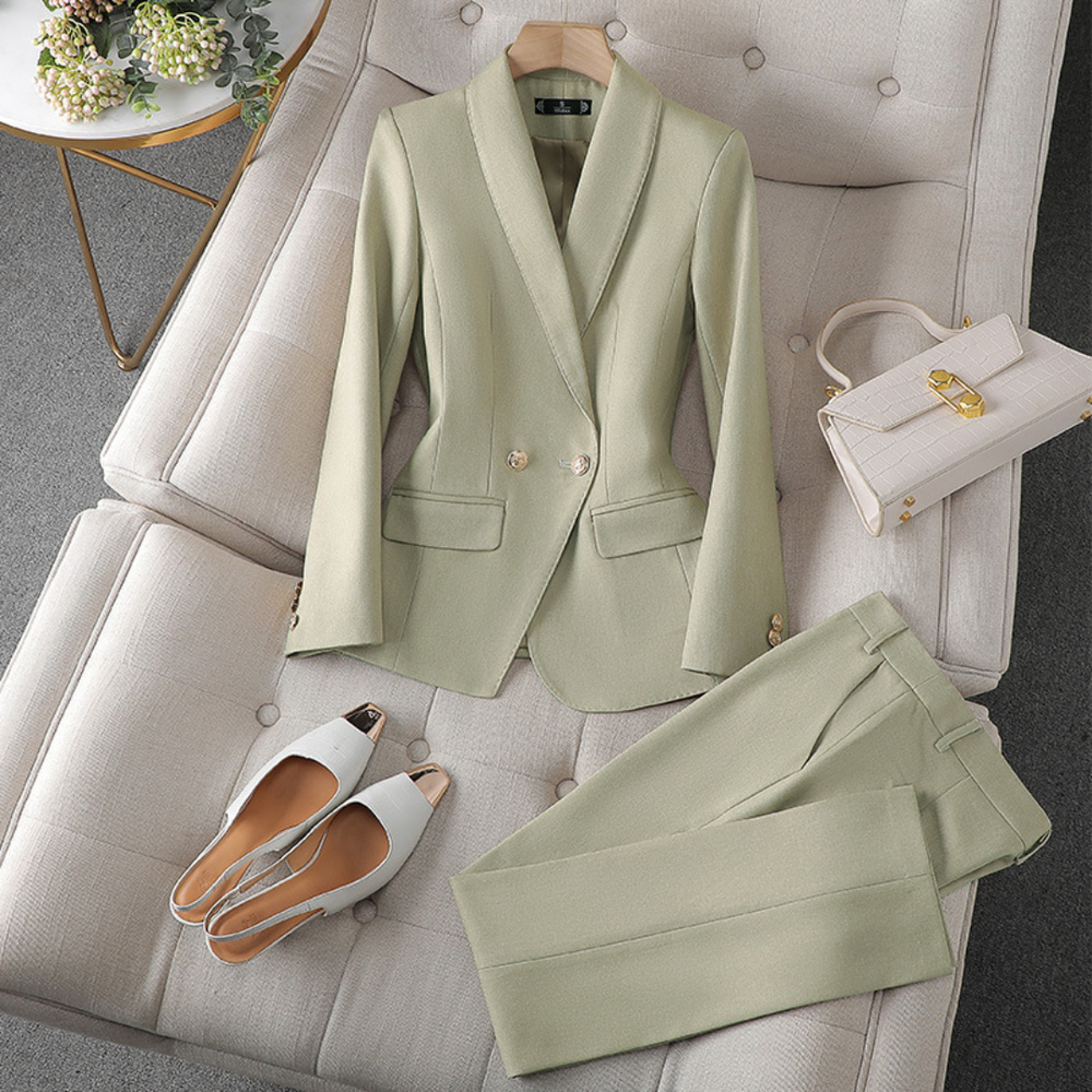 Levoire | Blazer Ensemble Deux Pièces Menthe verte