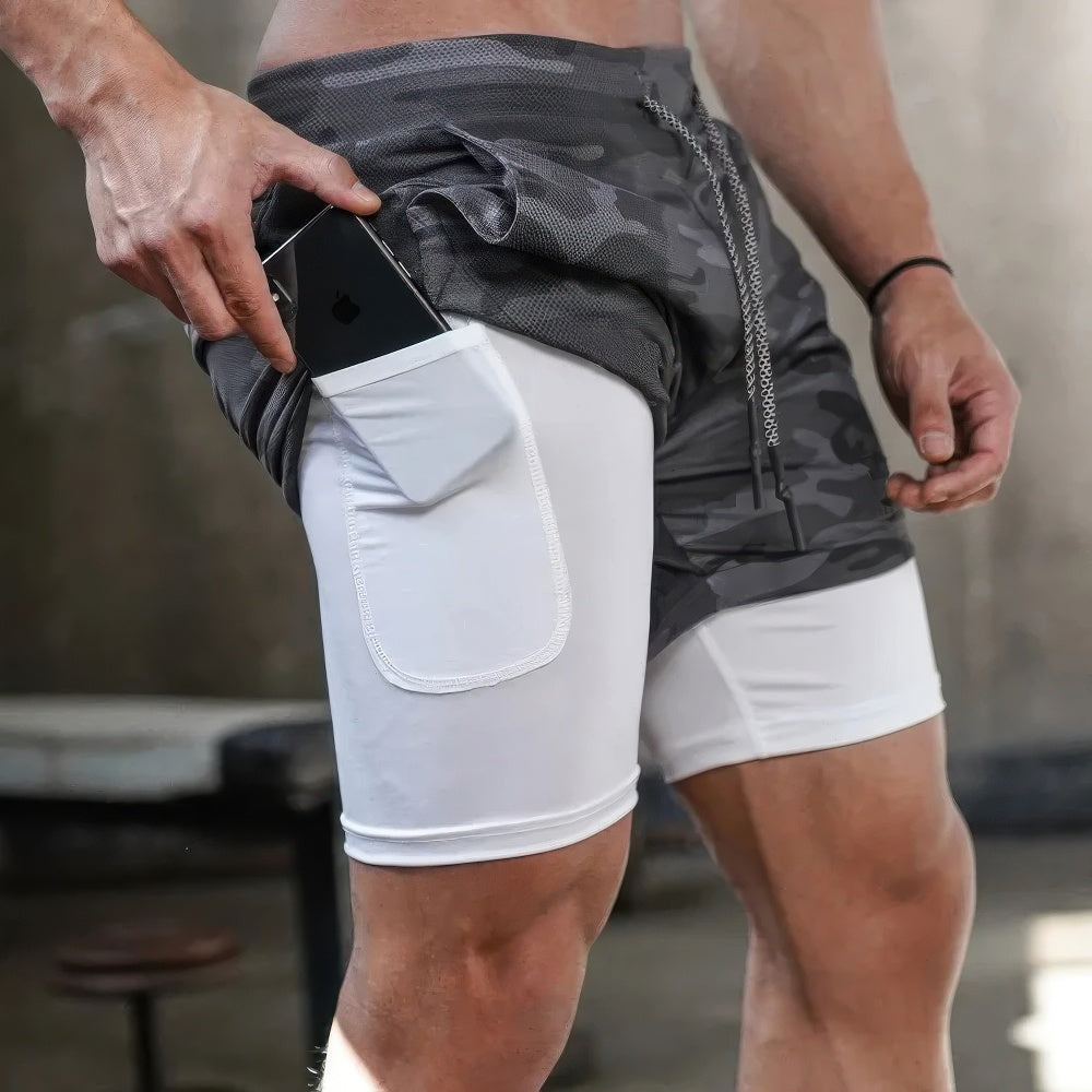 Levoire | Camo 2 En 1 Pantalon De Sport Rapide Et Sèche Camo