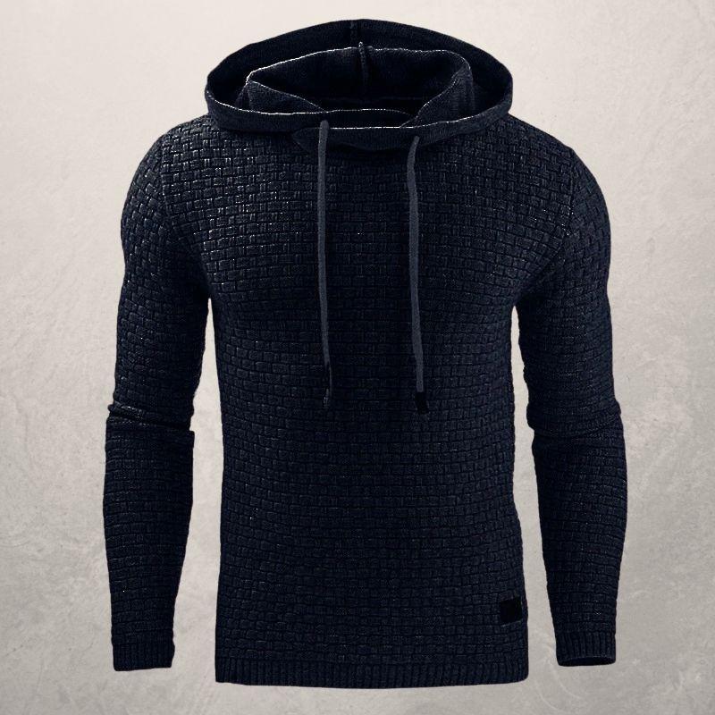 Levoire | Sweater À Capuche Design Sportif Pour Hommes Bleu foncé
