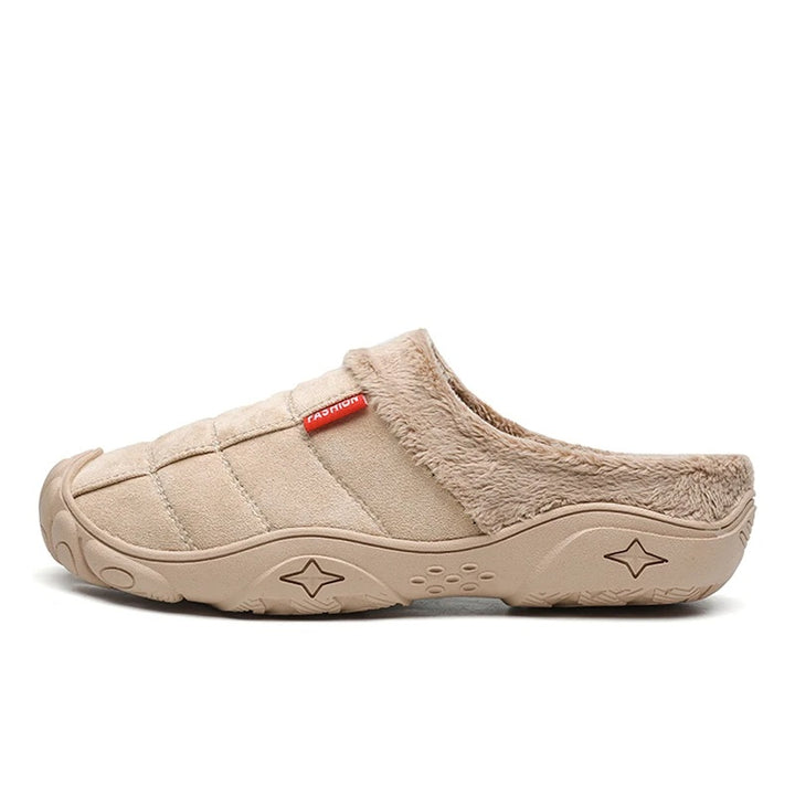 Levoire | Chaussons Doublés Polaire Antidérapants Beige