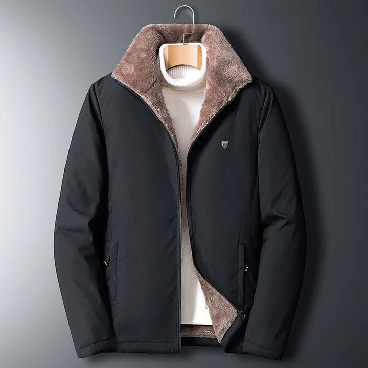 Levoire | Veste En Polaire Pour Hommes Résistante À L'Eau Et Coupe-Vent Avec Col Haut Noir