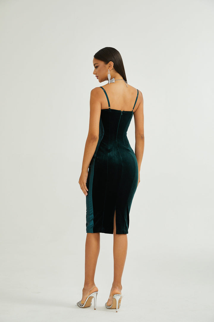 Levoire | Robe Midi Bustier Verte