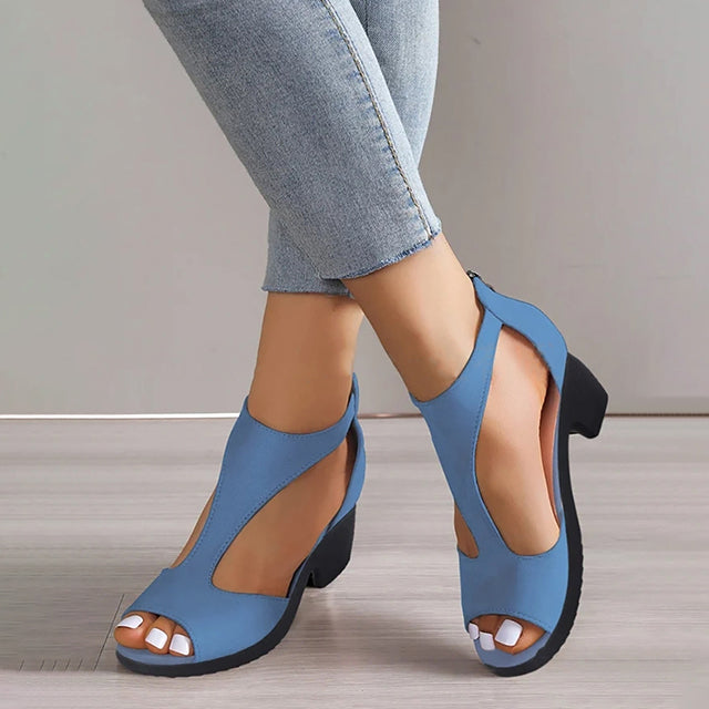 Levoire | Sandales À Talons Épais Bleu