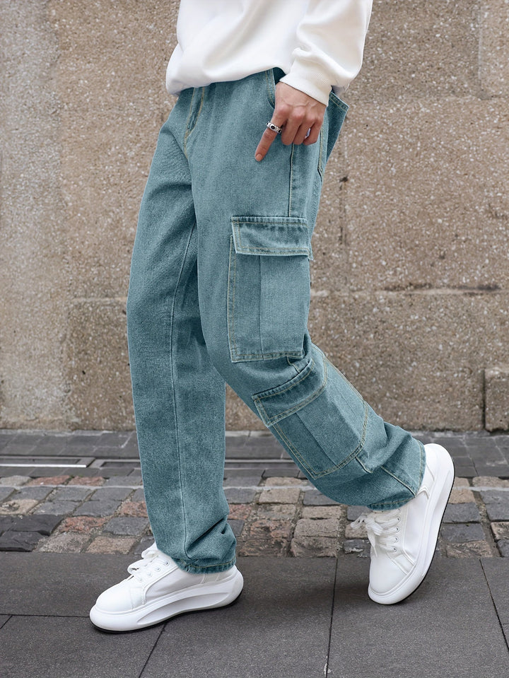 Levoire | Pantalons En Jean Pour Hommes Relaxants Avec Plusieurs Poches