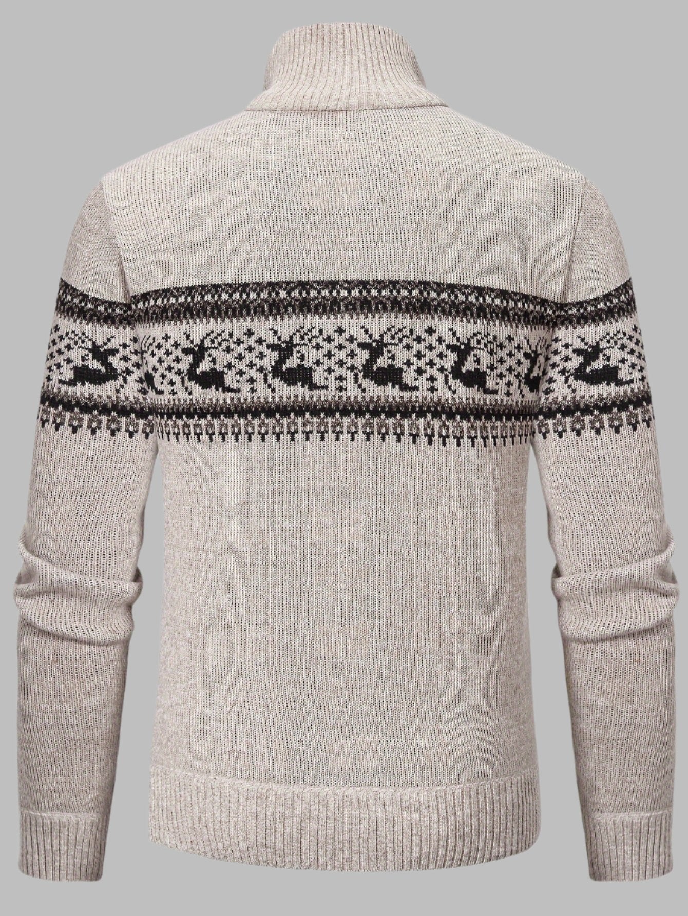 Levoire | Pull En Tricot Norvégien Avec Fermeture Éclair Pour Hommes