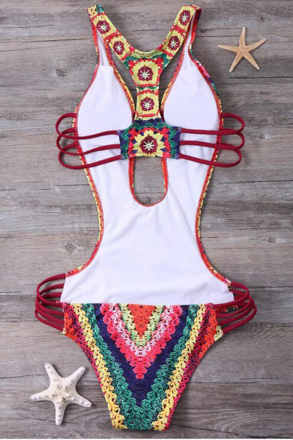 Levoire | Maillot De Bain Avec Imprimé Jacquard Et Dos Ouvert