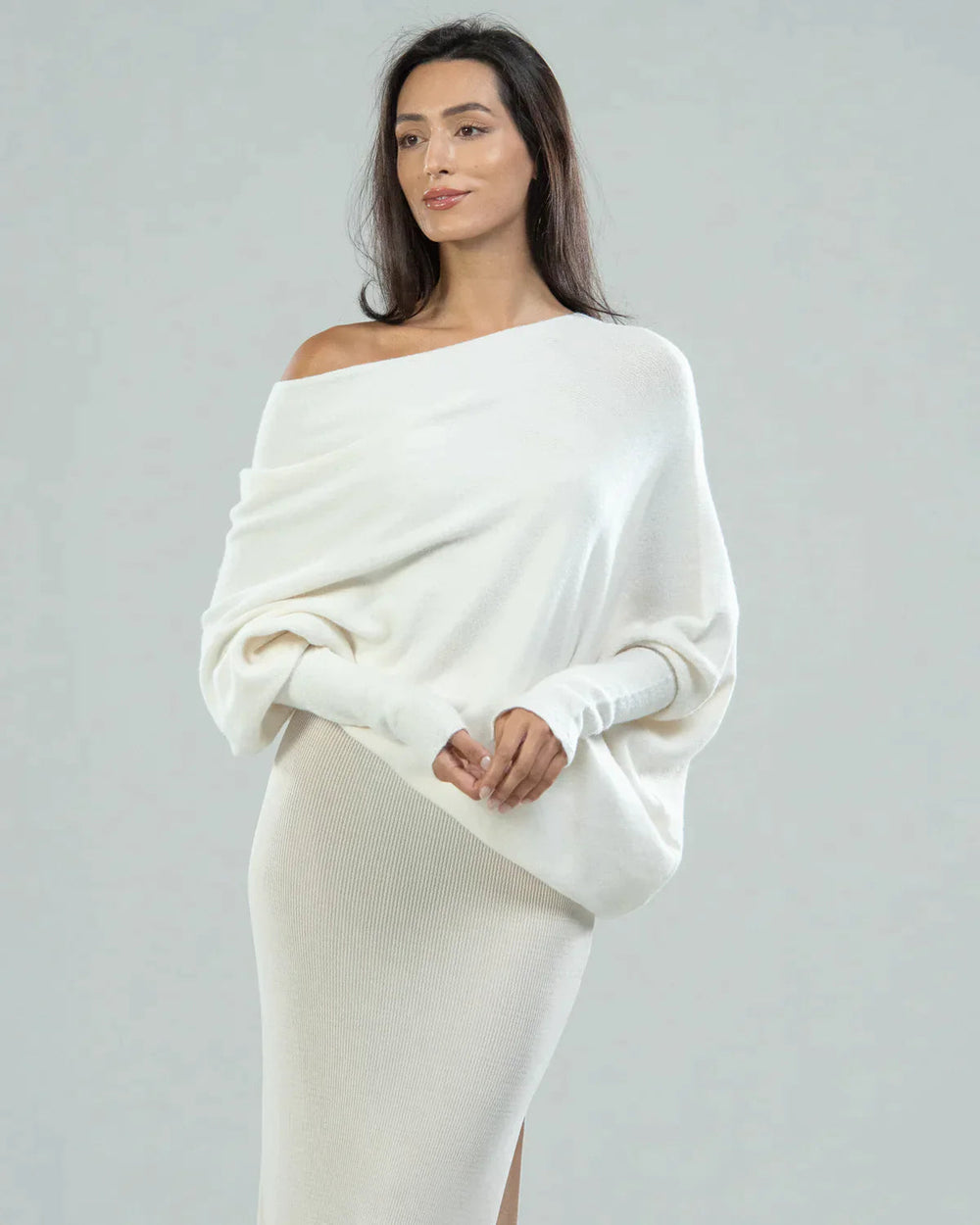 Levoire | ELEGANT ASYMÉTRIQUE FEMME TRICOT Éléphant
