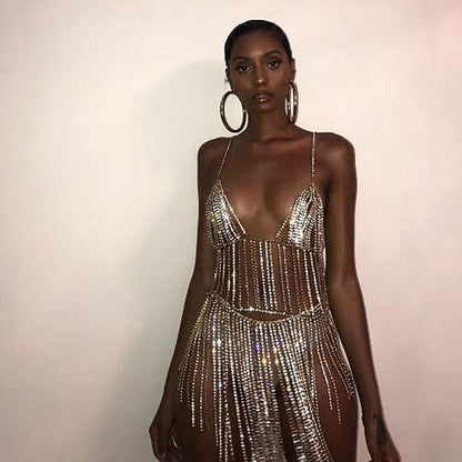 Levoire | chaîne métallique avec des cristaux