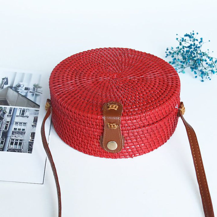Levoire | croix rouge en rotin tissé Une taille Rouge