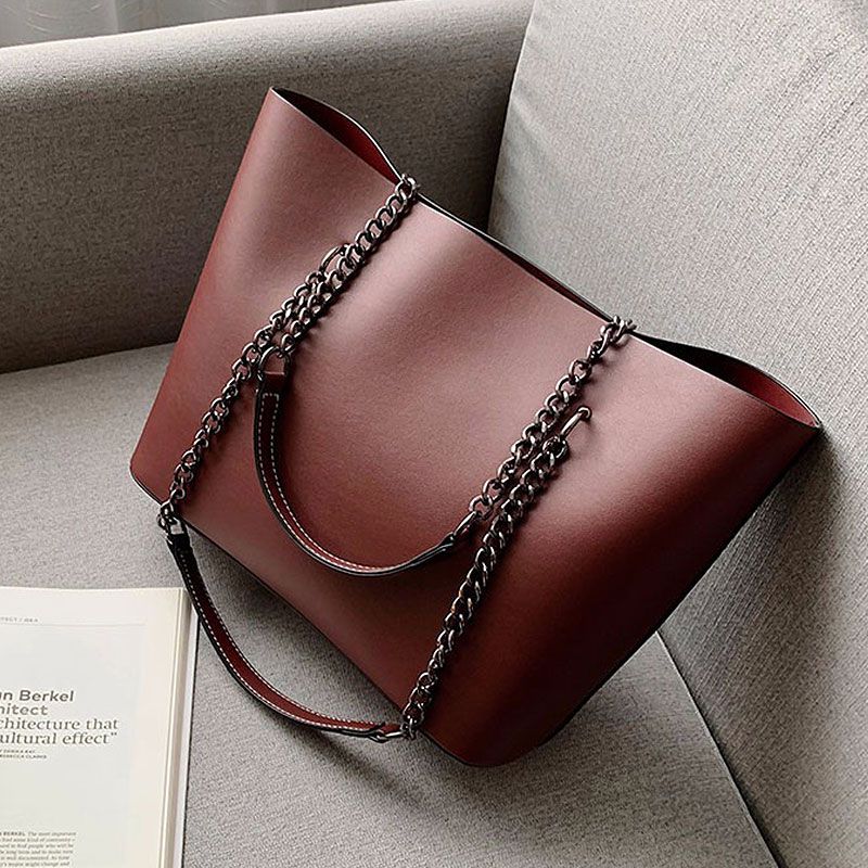 Levoire | sac rétro grande capacité avec chaîne Une taille Rouge