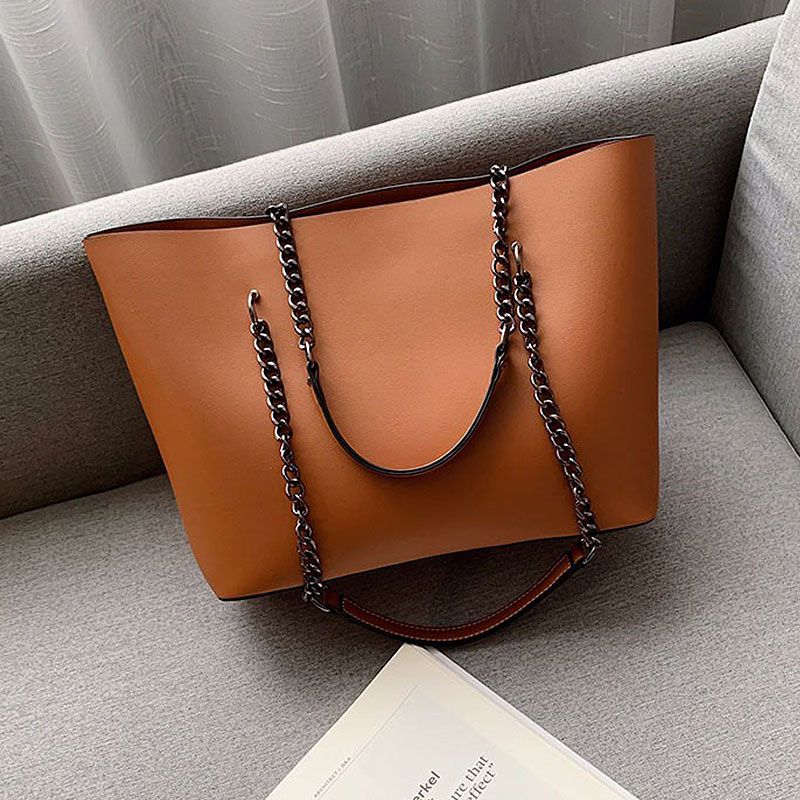 Levoire | sac rétro grande capacité avec chaîne Une taille Marron