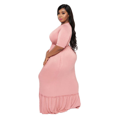 Levoire | longue encolure ronde taille haute manches courtes