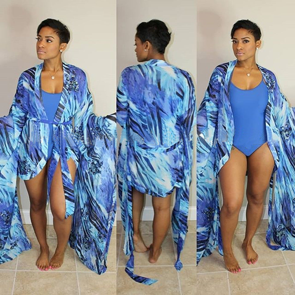 Levoire | maillot de bain une pièce neuf avec nœud kimono tie-dye