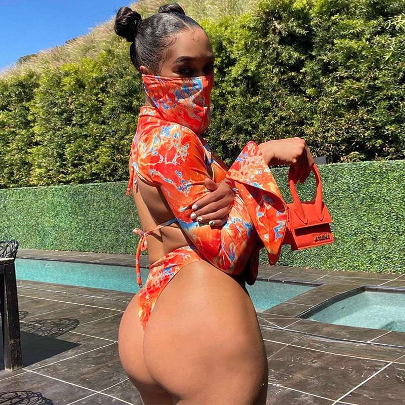 Levoire | Maillot de bain deux pièces à motif graphique dans des couleurs vives