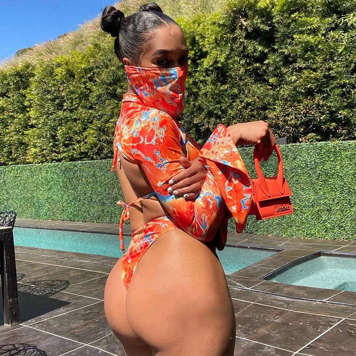 Levoire | Maillot de bain deux pièces à motif graphique dans des couleurs vives