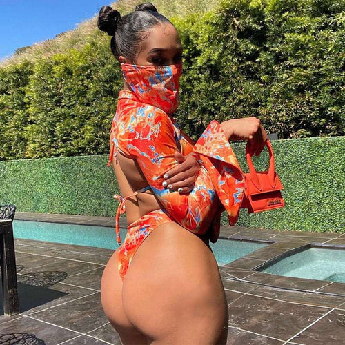 Levoire | Maillot de bain deux pièces à motif graphique dans des couleurs vives