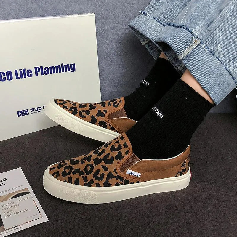 Levoire | Slip-On en toile à motif léopard