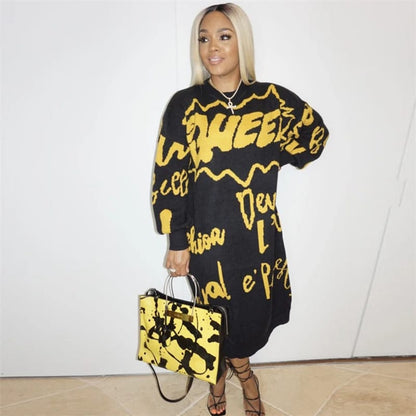 Levoire | long loose à manches longues JAUNE