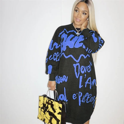 Levoire | long loose à manches longues BLEU