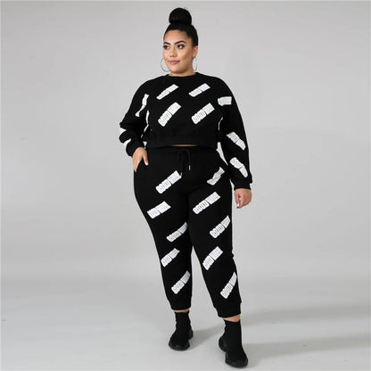 Levoire | Chemise à Manches Longues et Pantalon Imprimé Lettre