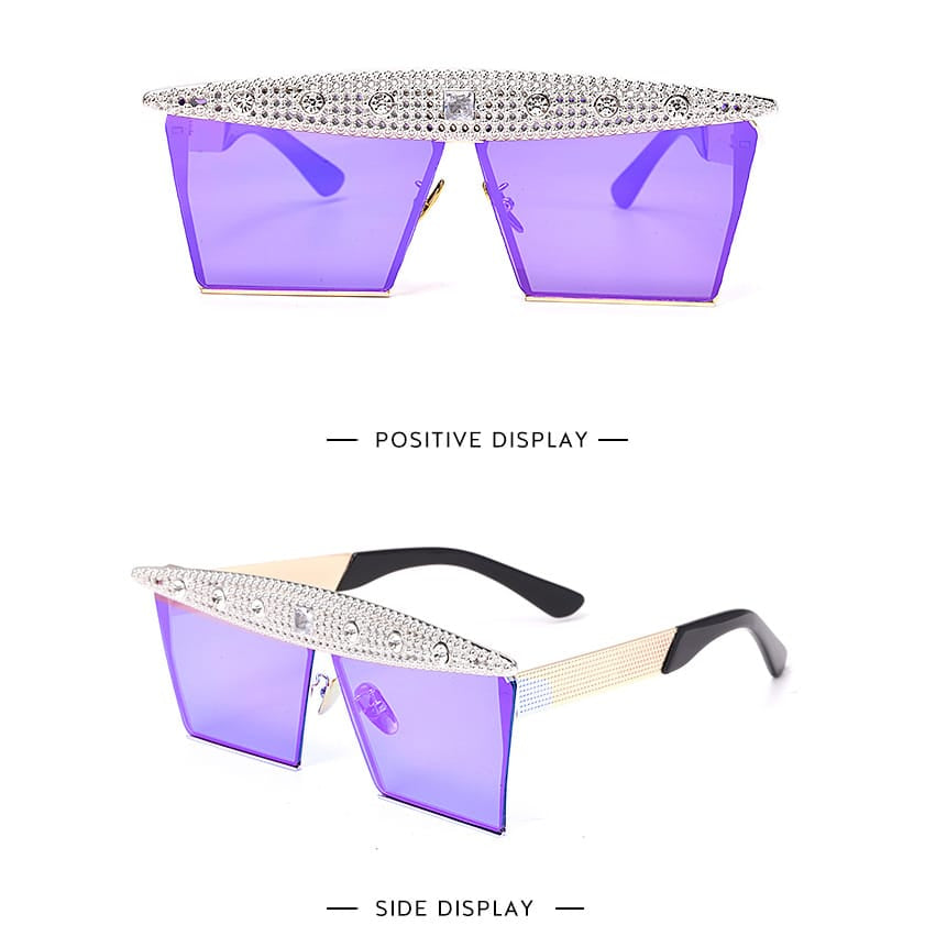Levoire | lunettes de soleil grande monture décor strass