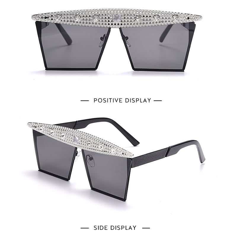 Levoire | lunettes de soleil grande monture décor strass