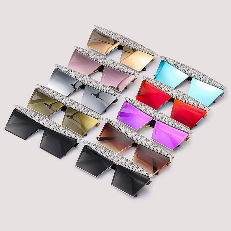 Levoire | lunettes de soleil grande monture décor strass