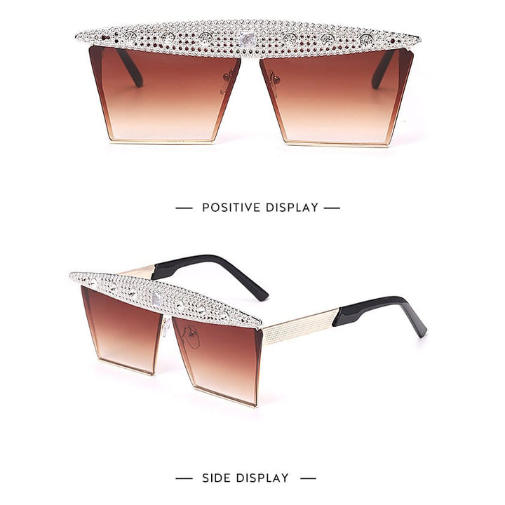Levoire | lunettes de soleil grande monture décor strass