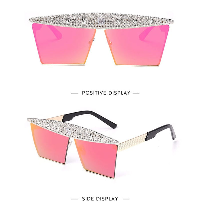Levoire | lunettes de soleil grande monture décor strass