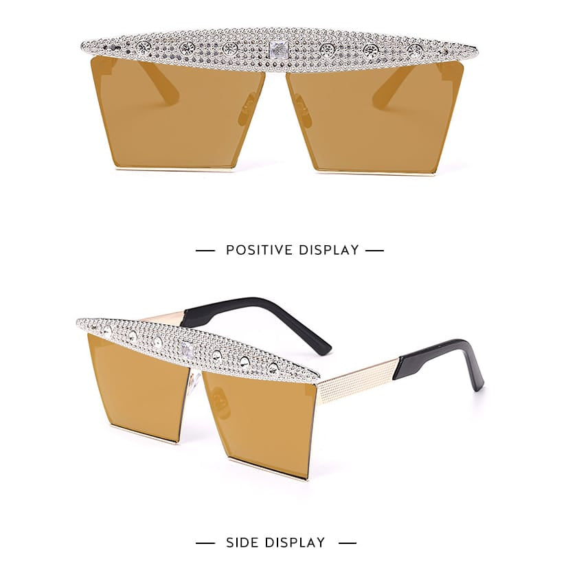 Levoire | lunettes de soleil grande monture décor strass