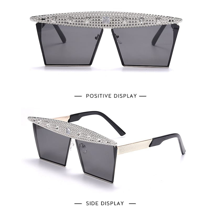 Levoire | lunettes de soleil grande monture décor strass