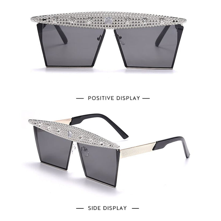 Levoire | lunettes de soleil grande monture décor strass