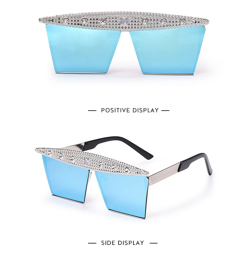 Levoire | lunettes de soleil grande monture décor strass