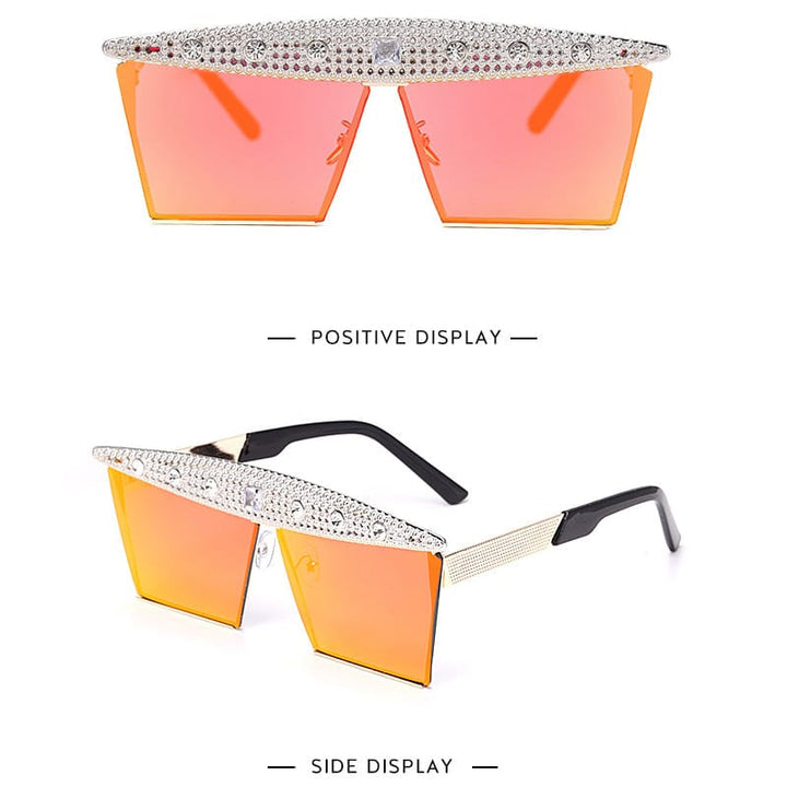 Levoire | lunettes de soleil grande monture décor strass