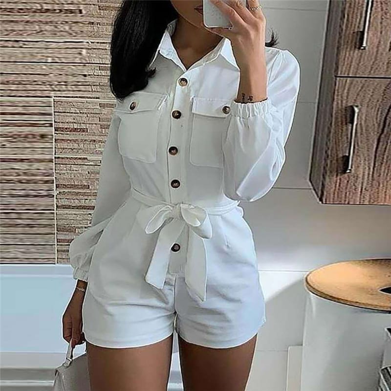 Levoire | robe chemise ceinturée été BLANC