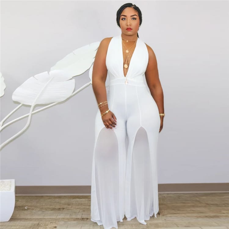 Levoire | encolure sans manches en voile BLANC