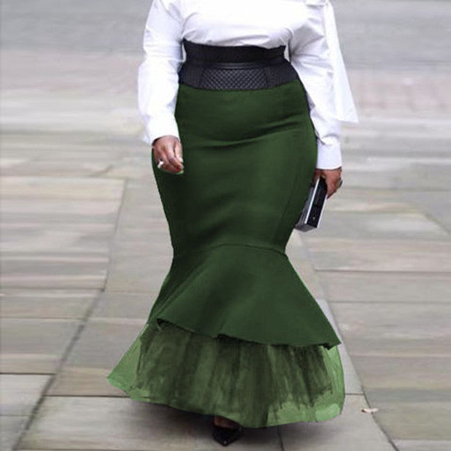 Levoire | Taille Haute Modèle Queue de Poisson Uni Ripsi VERT