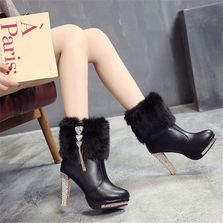 Levoire | chaussures en liège teddy et strass NOIR
