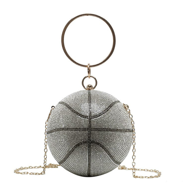 Levoire | soirée Sferinen simili cuir avec pierres anneau Une taille Ballon de basket-ball Gris