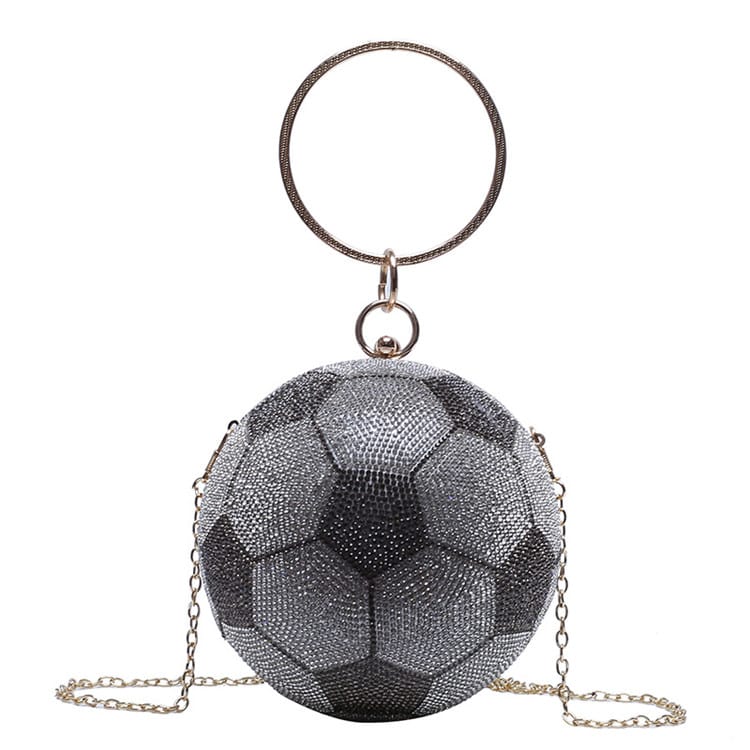 Levoire | soirée Sferinen simili cuir avec pierres anneau Une taille Ballon de football noir