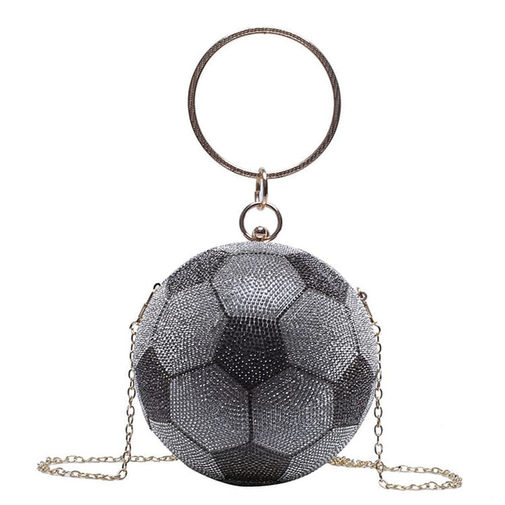 Levoire | soirée Sferinen simili cuir avec pierres anneau Une taille Ballon de football noir