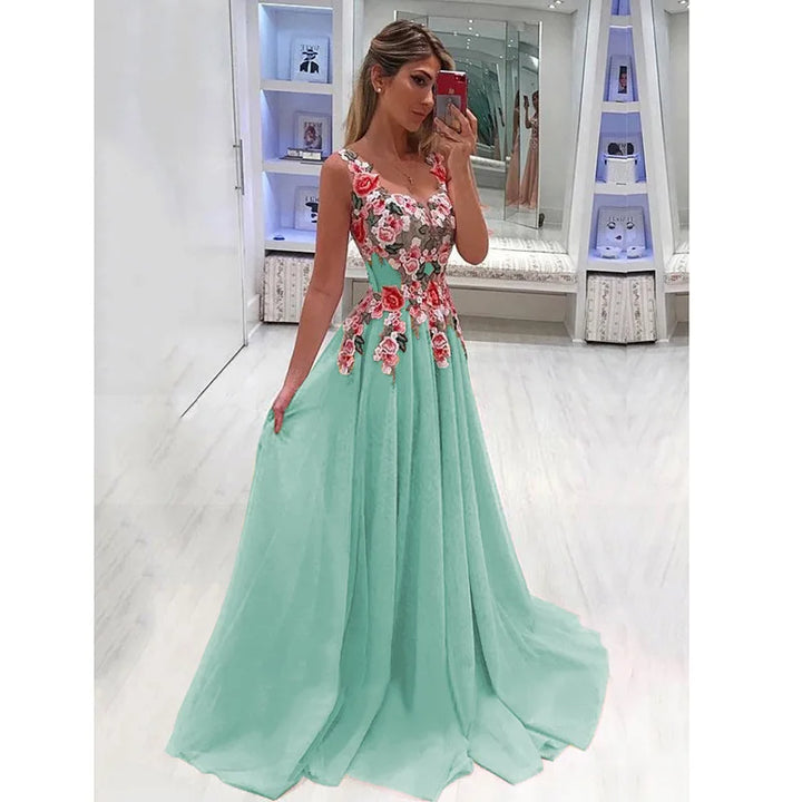 Levoire | Robe Maxi Avec Broderie Florale