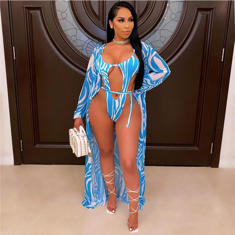 Levoire | maillot de bain avec une jupe Style sexy BLEU
