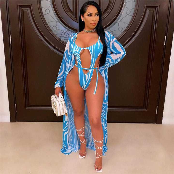 Levoire | maillot de bain avec une jupe Style sexy BLEU