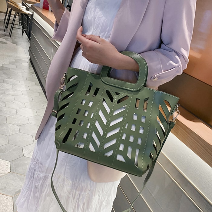 Levoire | sac design découpe avec poche Une taille Vert