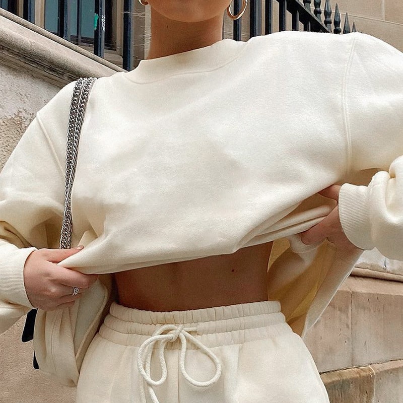 Levoire | sweat-shirt à manches courtes et longues uni